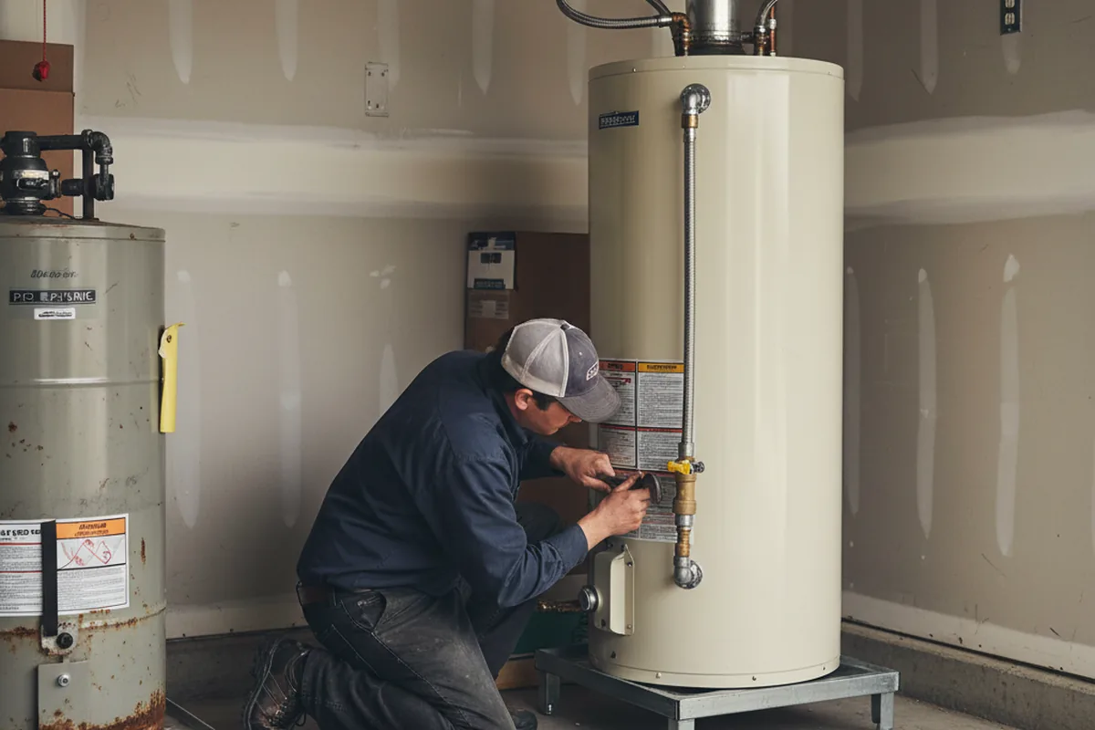 Water heater and shutoff valve replacement in Ashuelot