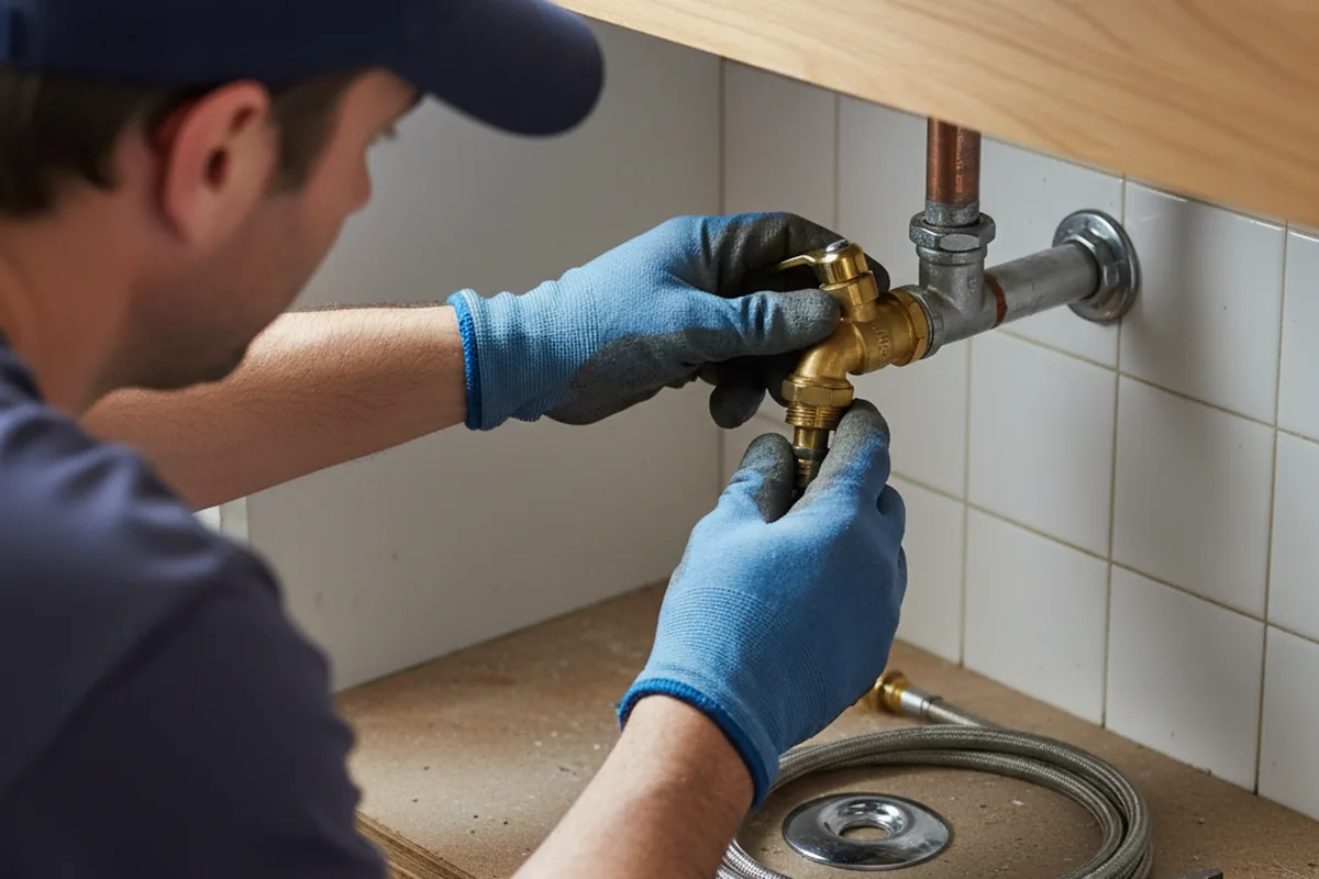 Shutoff valve and fitting work during Faucet and Fixture Repair in Ashuelot